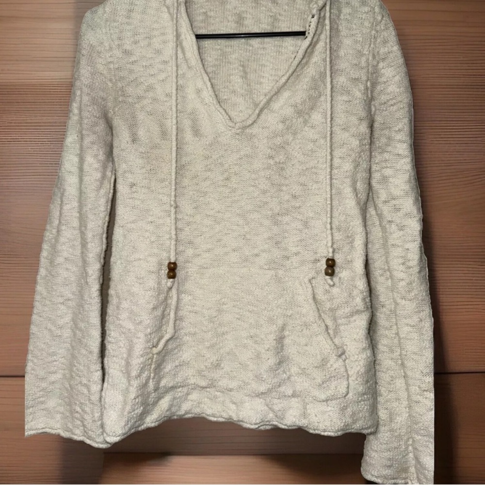 Roxy Women’s Poncho Style Small Hoodie Beachy Wear Coastal Pull Over Drawstrings